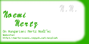 noemi mertz business card